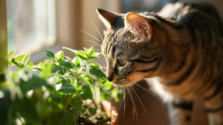 cat with catnip