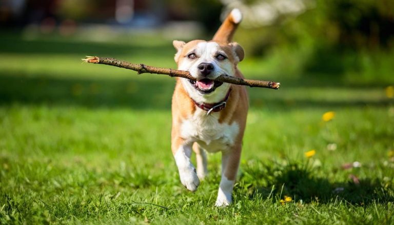 Happy senior dog